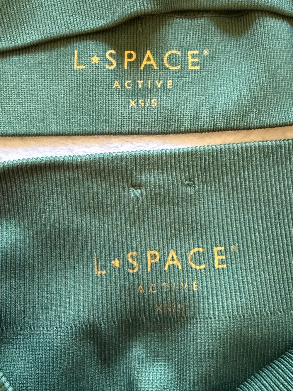 NWT L*Space Work It Seamless Sports Bra & Leggings, Cypress Green, Women's XS/S - Picture 15 of 16